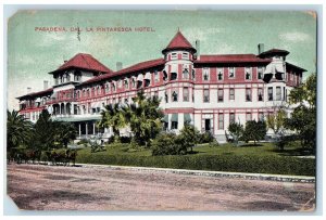 1912 LA Pintaresca Hotel Exterior Building Pasadena California Vintage Postcard