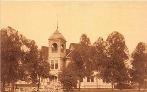 J47/ Lodi California Postcard c1910 Lodi High School Building  364