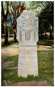 Massachusetts Springfield Historic Stone State Statue