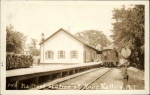 Hope Valley Hopkinton RI RR Train Station Depot c1920s Real Photo Postcard