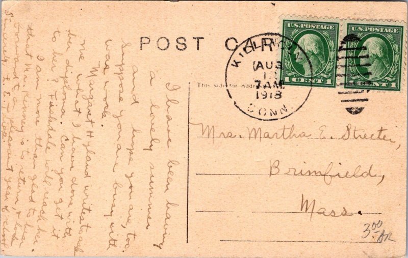 K12/ Danielson Connecticut Postcard c1910 Killingly High School 504