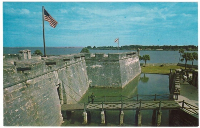 Drawbridge, Castillo De San Marcos National Monument, St Augustine FL Postcard