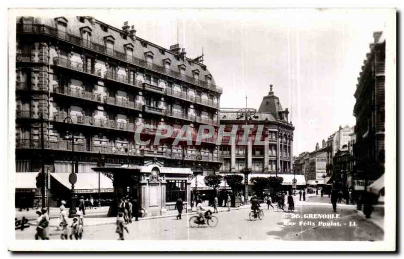 Old Postcard Grenoble Street Felix Poulat