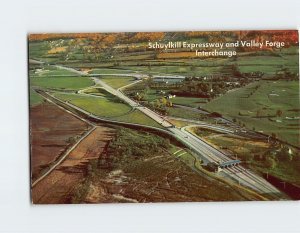Postcard Schuylkill Expressway and Valley Forge Interchange, Pennsylvania