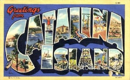 Greetings From Catalina, Island, USA Large Letter Town Unused 