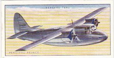 Barbers Teas Trade Card Aeroplanes No 8 Percival Prince