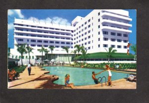 FL Sans Souci Hotel  Pool Miami Beach Florida Postcard