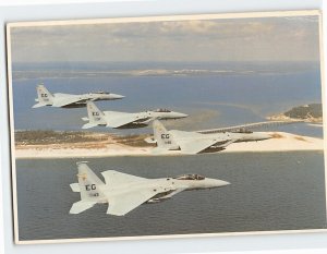 Postcard F-15 Eagles Over the Florida Gulf Florida USA