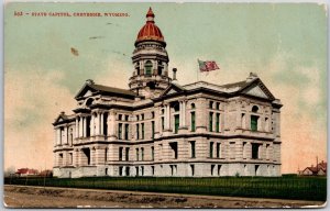 1910's State Capitol Cheyenne Wyoming WY Government Building Posted Postcard