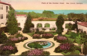 Georgia Sea Island Patio Of The Cloister Hotel 1937 Handcolored Albertype