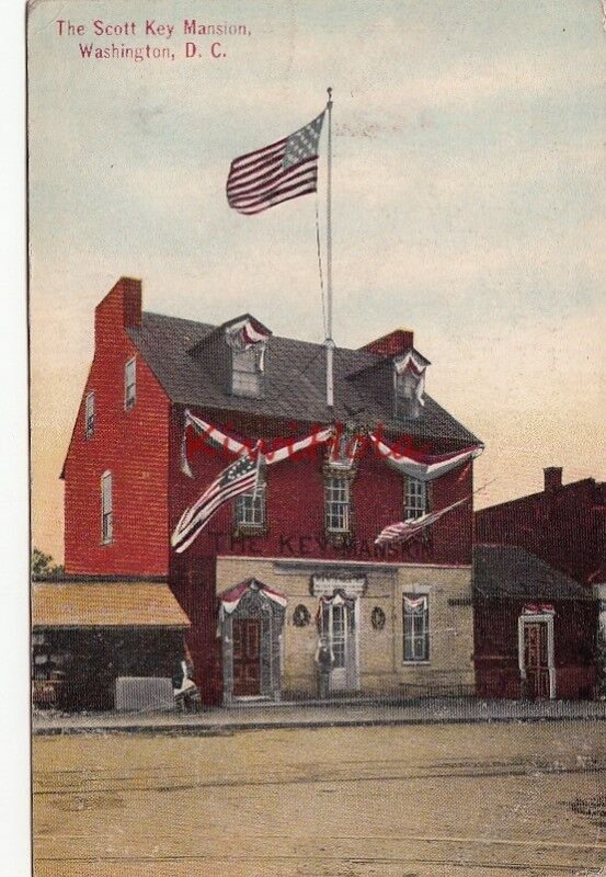 Postcard The Scott Key Mansion Washington DC 1910