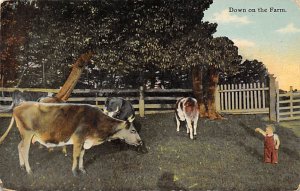 Down on the Farm Cow 1911 