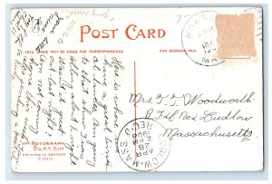 1908 Memorial Hall, Monson Massachusetts MA Antique Posted Postcard 