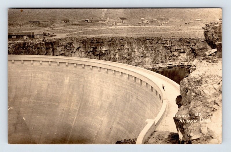 RPPC Salmon Falls Dam Twin Falls Idaho ID Bisbee Photo 188 UNP Postcard Q4