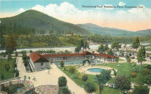Brookside Park Swimming Pool  1920s Pasadena California Western postcard 8614