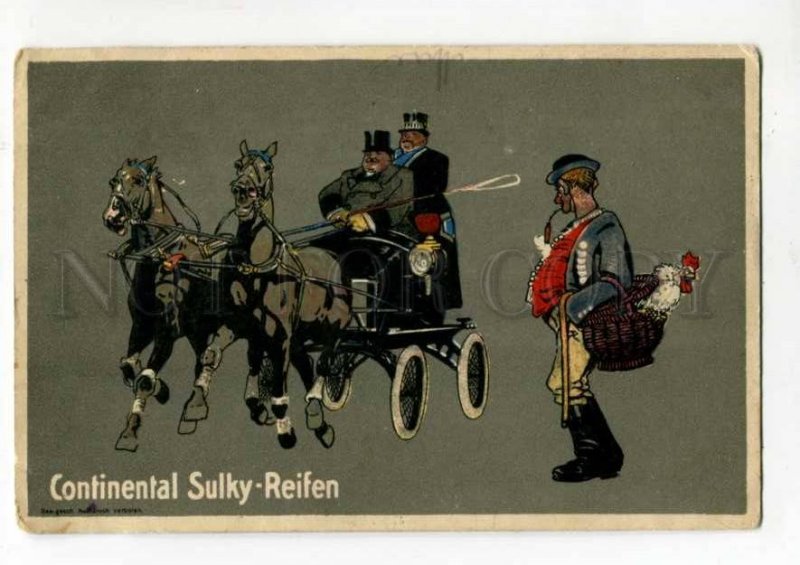 288381 CONTINENTAL SULKY-REIFEN Horse ART NOUVEAU ADVERTISING