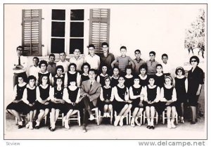 RP: 	Class picture Students & teachers,  Omodos School , CYPRUS , 1950-60s 2/6