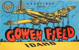 Postcard Idaho Gowen Field Military Base 1940s King News Kropp 23-3424