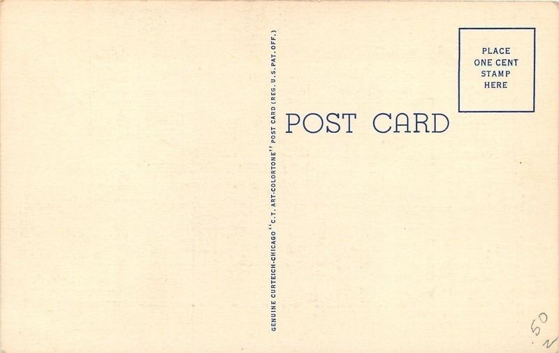 Lawrenceville Illinois~U S Post Office~1940s Postcard 
