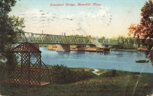 Postcard 1909 Groveland Bridge, Haverhill, Massachusetts ME6.