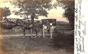 Mercersburg PA 1906 RFD Wagon Delivering Mail RPPC Real Photo Postcard