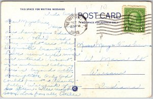 Crescent Beach Vermont VT, 1933 Willoughby Lake, Steep Forested Hills, Postcard