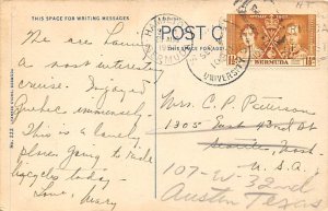 A Busy Corner Hamilton Bermuda Postcard