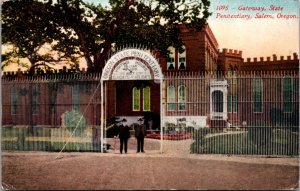 Postcard Gateway to Oregon State Penitentiary in Salem, Oregon