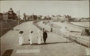 Montevideo Uruguay Rambla Pocitos c1910 Real Photo Postcard