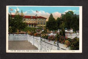 NY Fort Ft William Henry Hotel Lake George New York Postcard