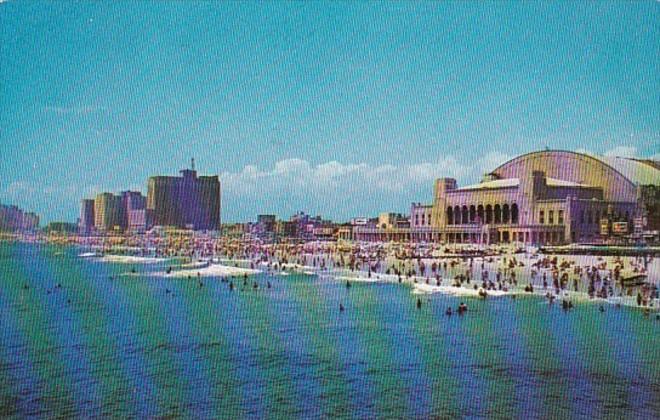 New Jersey Atlantic City Panoramic Views Showing Convention Hall and Beach Fr...