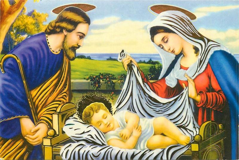 holy family fantasy postcard