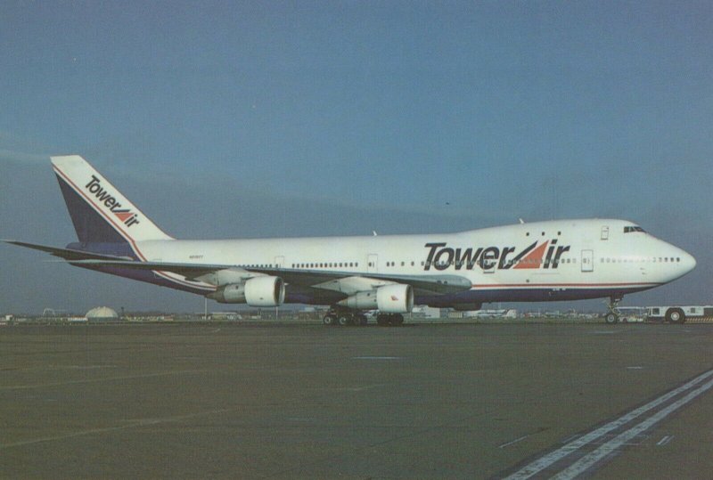 Aviation Postcard - Tower Air N606FF B747 Aeroplane at London Heathrow RR9989