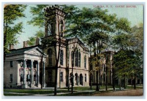 1911 Court House Building Scene Street Elmira New York NY Wyalusing PA Postcard