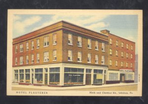 LEBANON PENNSYLVANIA PA. HOTEL PLASTERER DOWNTOWN VINTAGE POSTCARD