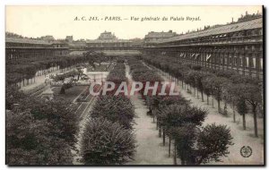 Old Postcard Paris Vue Generale du Palais Royal
