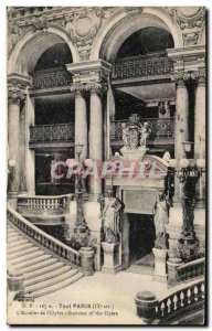 Old Postcard All Paris L & # 39Escalier From & # 39Opera