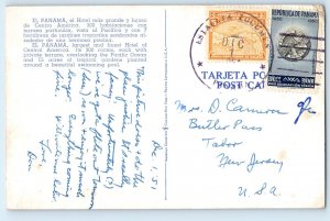 Panama Postcard A Kirkeby Hotel in Panama City 1951 Vintage Posted