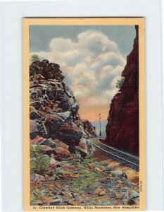 Postcard Crawford Notch Gateway, White Mountains, New Hampshire