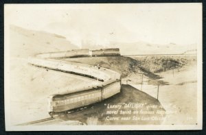 US RRPC Luxury Daylight train on  Horeshoe Curves near San Luis Obispo Calif