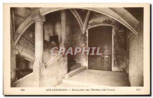 Old Postcard Aix Les Bains De L & # Staircase 39Hotel Town