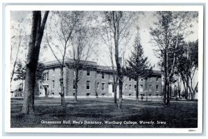 1947 Grossmann Hall Men's Dormitory Wartburg College Field Waverly Iowa Postcard