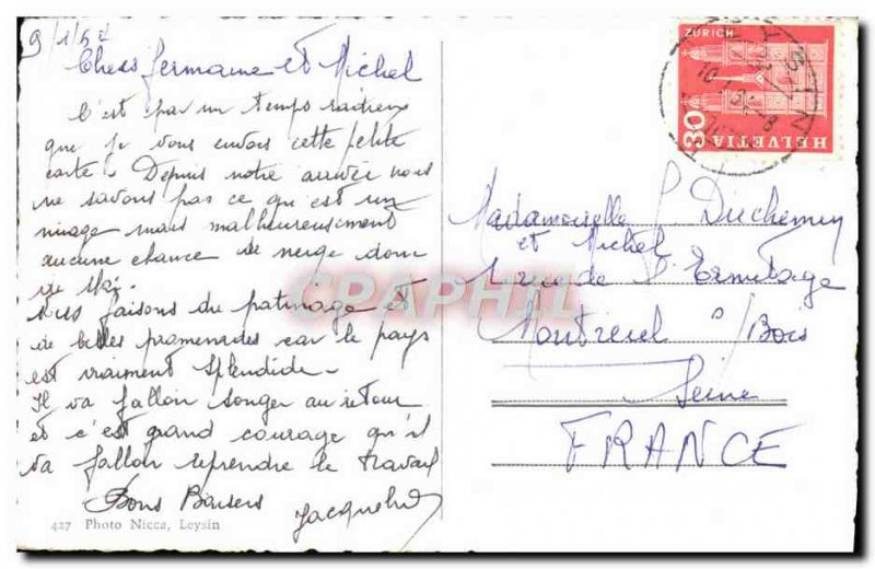 Modern Postcard Leysin