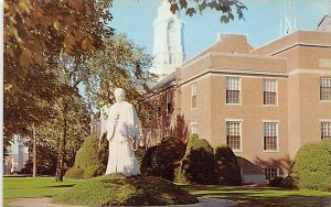 Statue Of Noah Webster Town Hall in Background West Hartford CT 