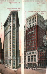 Vintage Postcard 1911 German American Insurance Company Building New York NY