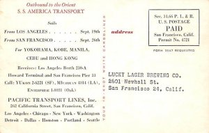 S.S. America Transport Los Angeles Sep 19th, San Francisco Sep 26th S.S. Amer...