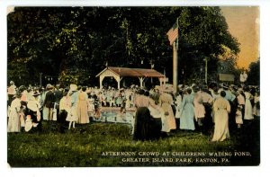 PA - Easton. Greater Island Park, Afternoon, Children's Wading Pond ca 1912