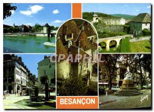Postcard Modern Colors and light of Besancon Doubs France Tower of Pelotte Pa...