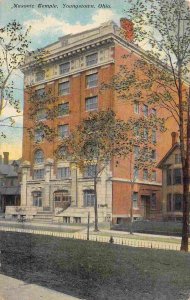 Masonic Temple Youngstown Ohio 1910 postcard