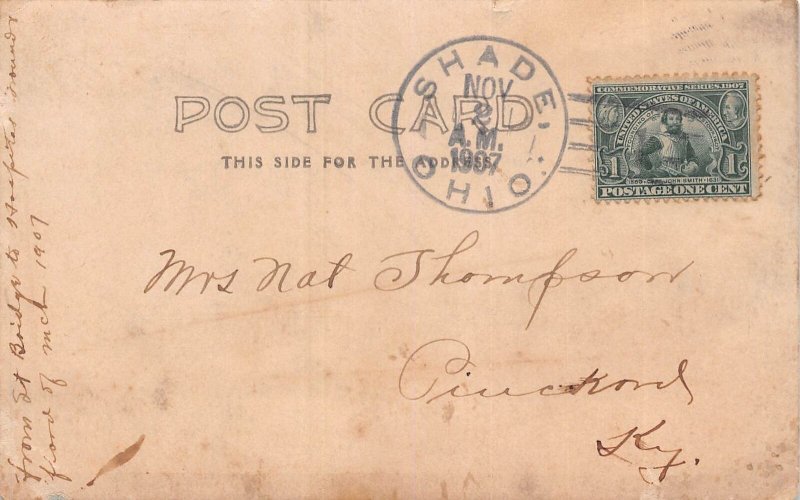 J85/ Shade Ohio RPPC Postcard c1907 Flood Disaster Rare Athens County 71